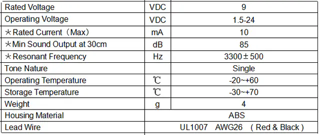 Specification for FYA23D3309W