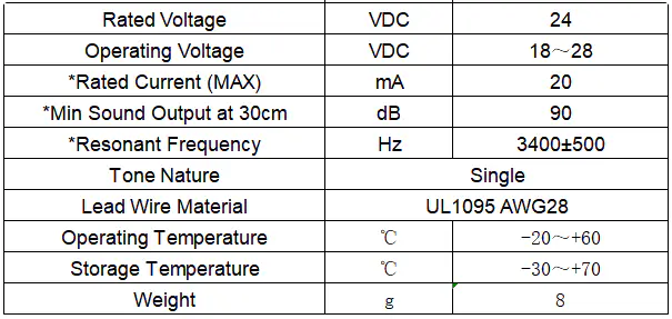 Specification for FYA23H3424W