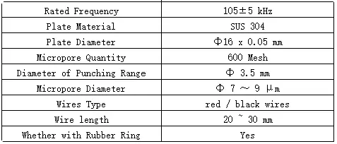 Specification for RYD-16SR8-108W20