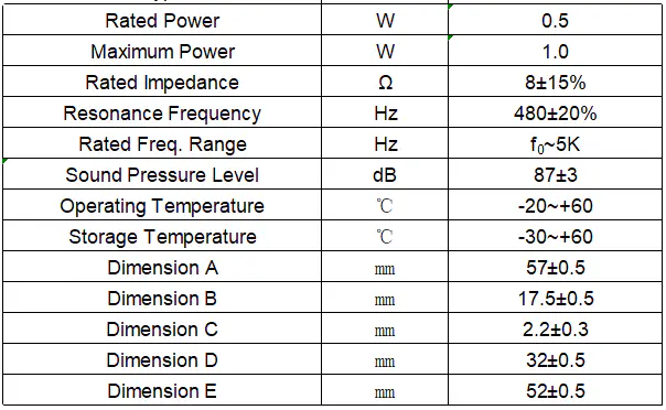 Specification for YD57M17-500PP8