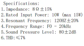Specification for YD61M29-8PP10-W75C