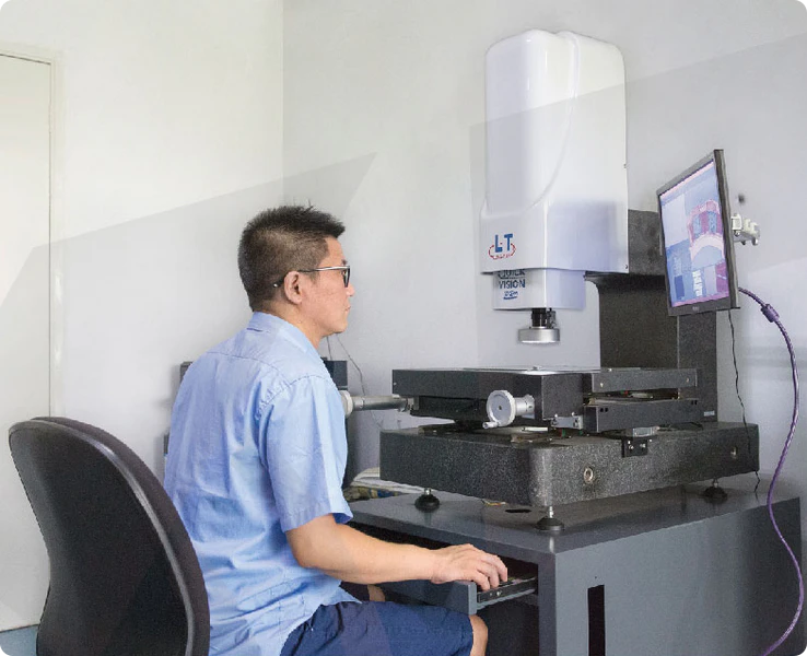 Detailed product dimension inspection at RYD factory