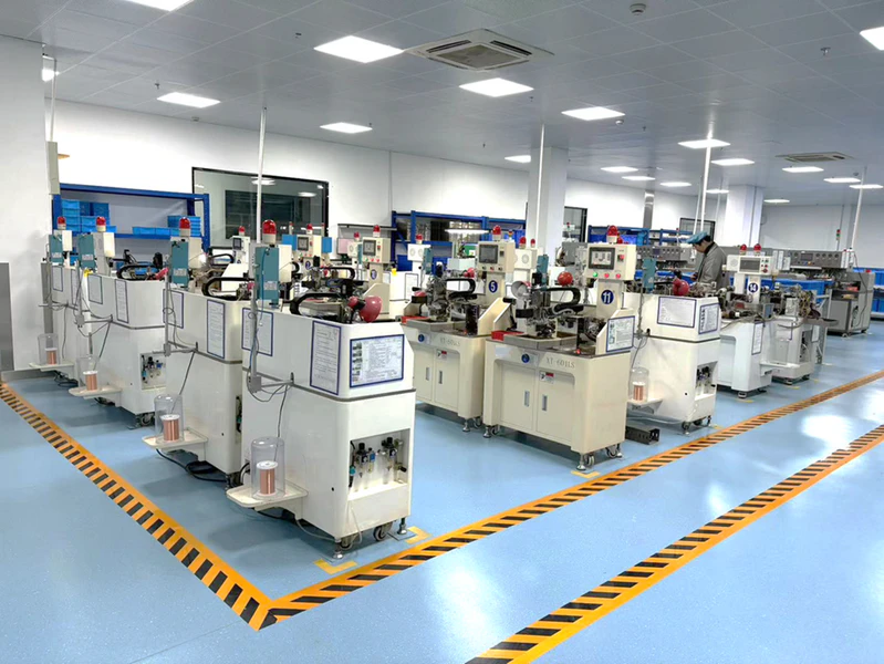 Automated production equipment line at RYD factory