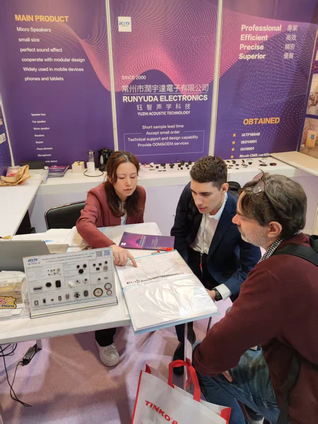 Engineer discussing specs with overseas buyer