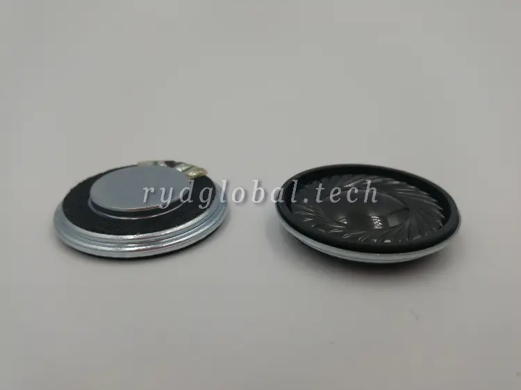 Micro Speakers - DMS2808-03W32 - φ28×4.3mm 0.5W 8Ω Mylar Micro Speaker with Leads