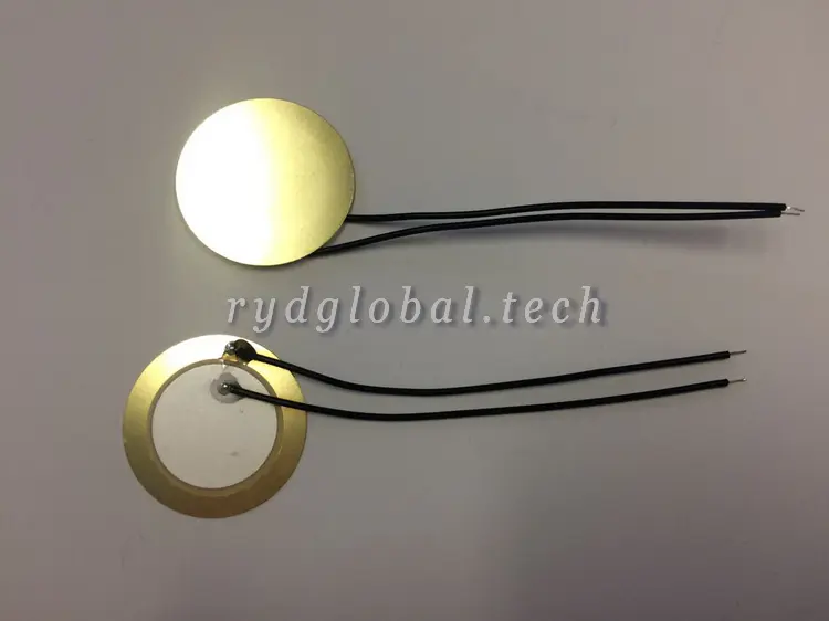 Piezoelectric Ceramic Discs - FT-27B-23TE-SN - Ø27mm Piezo Ceramic Buzzer Disc 2.0kHz Brass