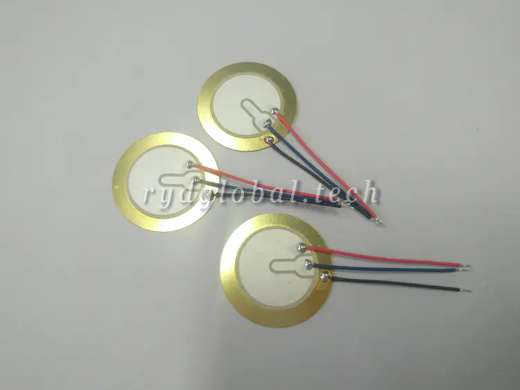 Piezoelectric Ceramic Discs - FT-27S-31SW30 - Ø27mm SUS304 Piezo Buzzer Disc 3.1kHz Lead Wire