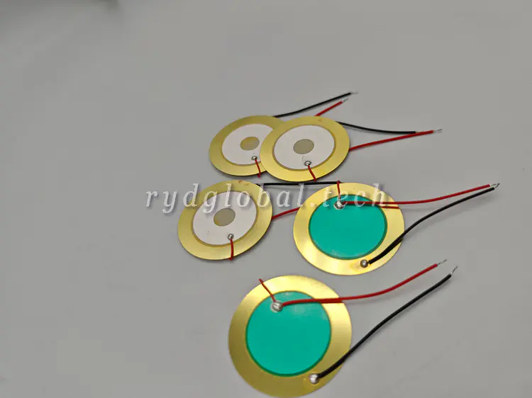 Piezoelectric Ceramic Discs - FTBS-41B2-08TEW50CG - Ø41mm Piezo Buzzer Disc 0.8kHz 70Vp-p Lead Wire